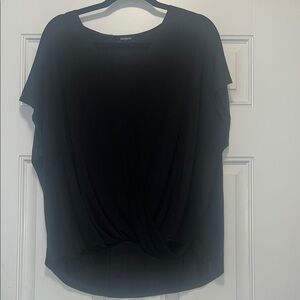 Express Black Draped Blouse